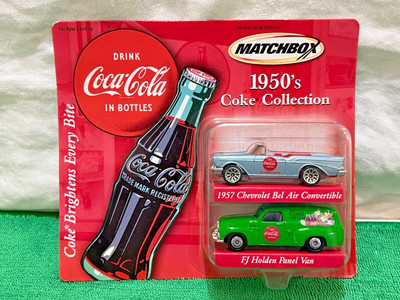 Matchbox 1950's Cike Collection '57 Chevy and FJ Holden Panel Van from 2001