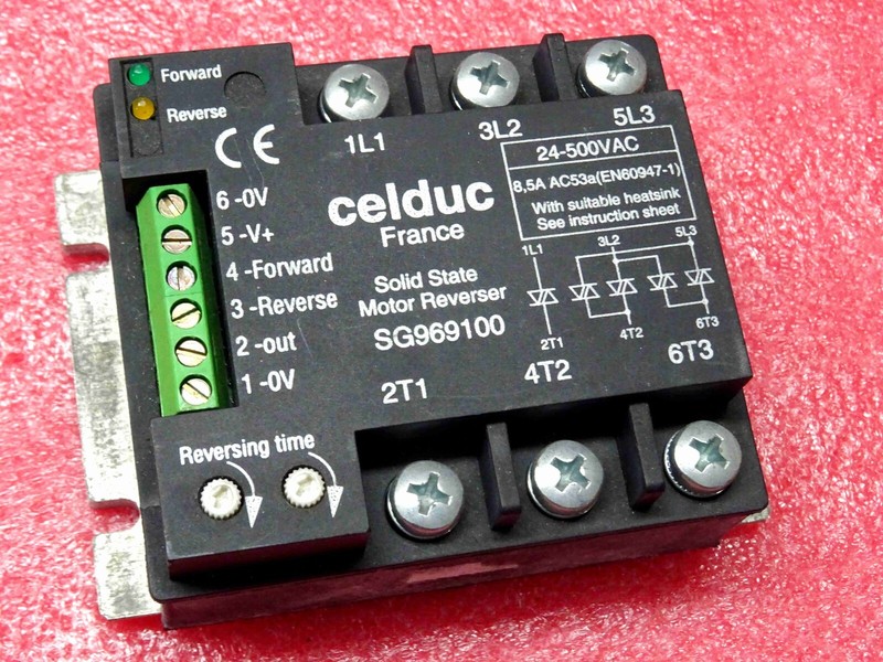 Celduc Ssr Reverser Sg969100 Solid State Reversing Relay 3-Phase Motor Reverser
