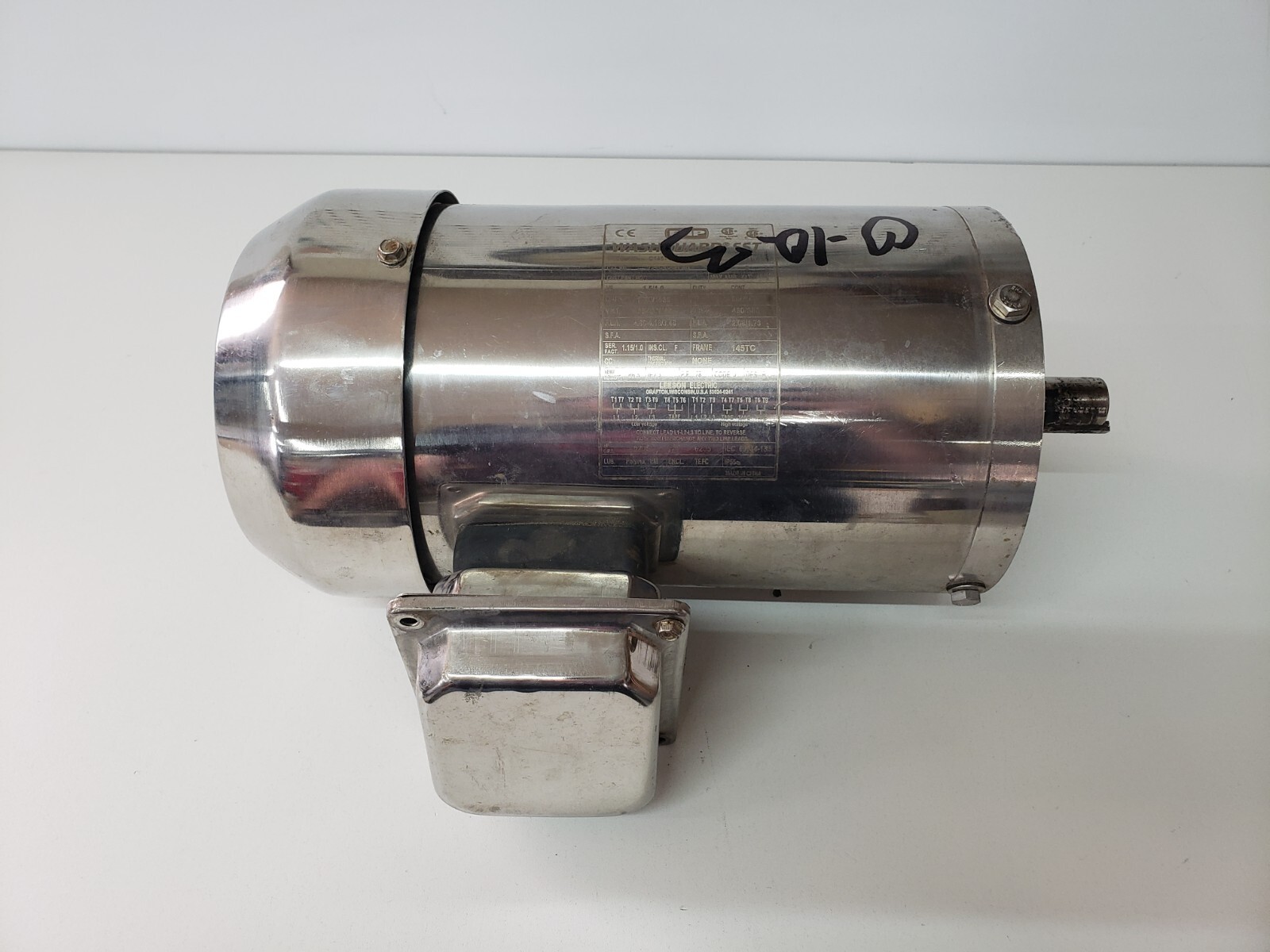Leeson FHP Washguard SST C145T17FC89A Electric Motor 3ph 1.5