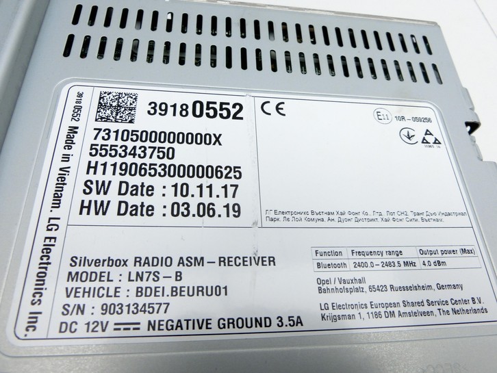Opel Insignia B Z18 17-20 Radio ASM Receiver Silverbox LC7S NAvi Opel Insignia B Z18 17-20 28.05.2019 39180552... Bild 8