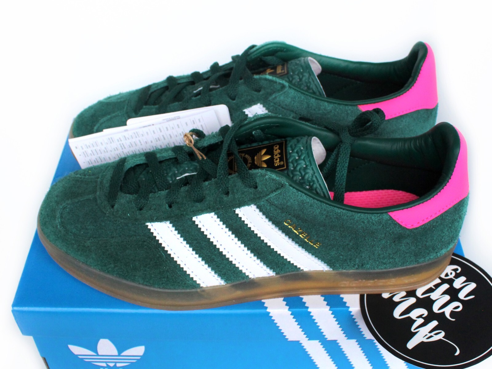 Adidas Originals Gazelle Indoor W Collegiate Green Pink UK 3 Adidas Originals Gazelle Indoor W Collegiate Green Pink UK 3