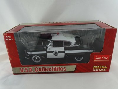 1:18 Sun Star 1705 1954 Chevrolet Bel Air Police Auto Della Polizia Rarità