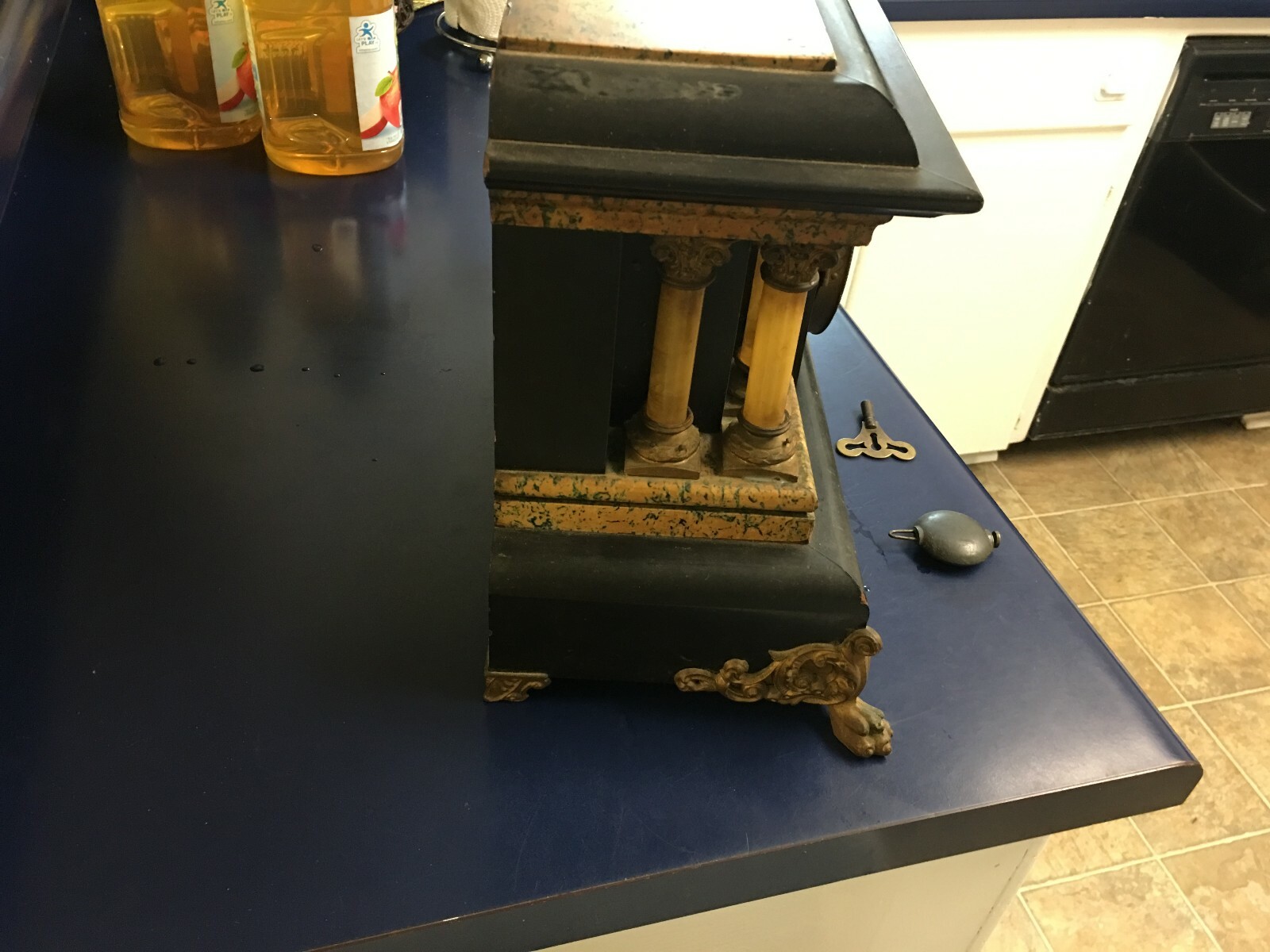 Seth Thomas Adamantine Clock 6 Column Patented 1880!