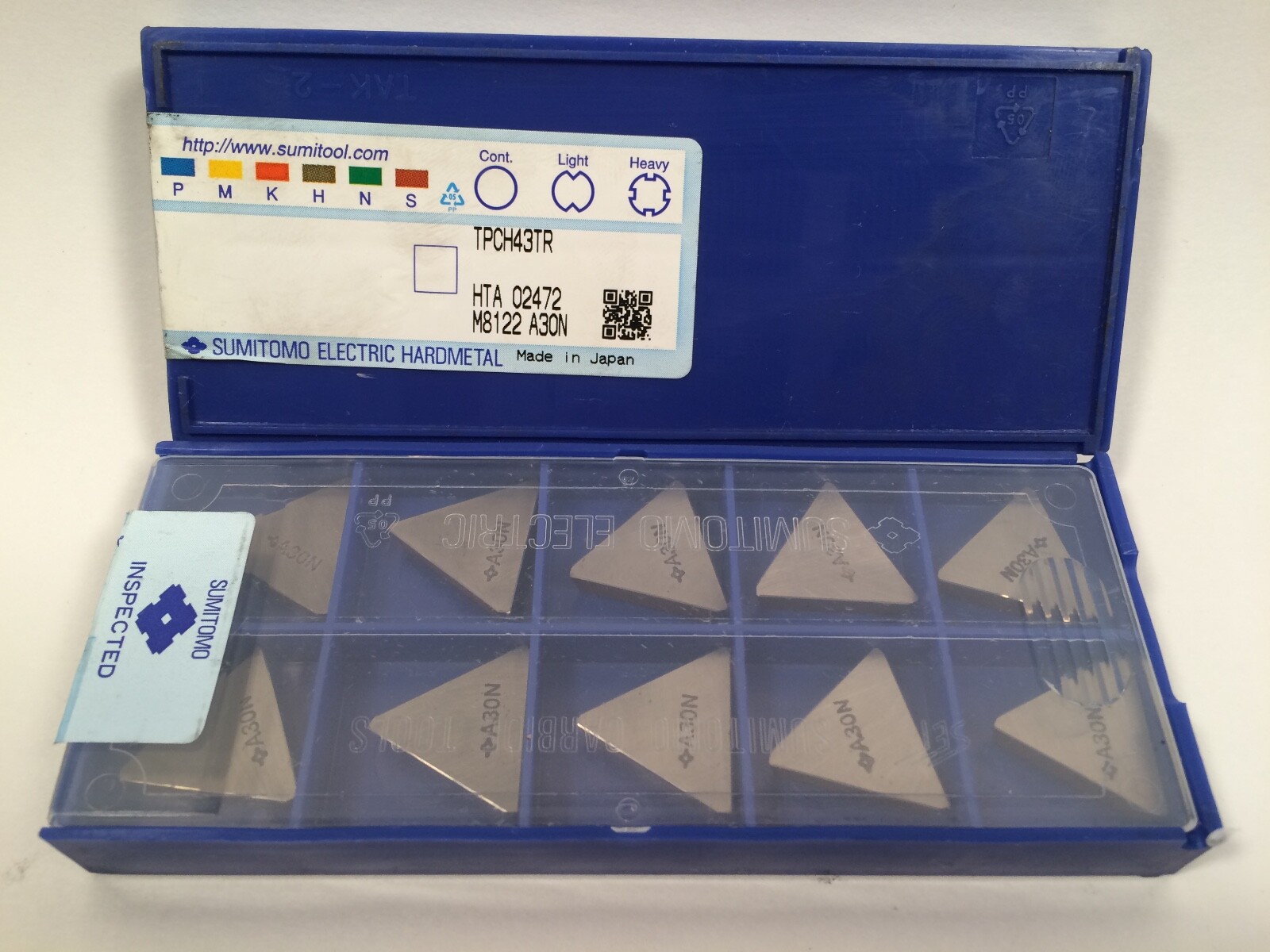 10pc Sumitomo TPCH43TR Carbide Inserts, Grade A30N | eBay