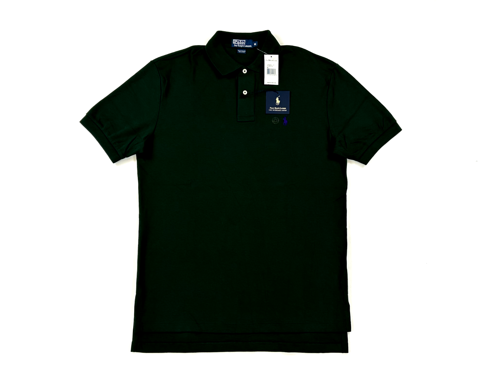 Рубашка-поло Polo Ralph Lauren, однотонная, мягкая на ощупь - Зеленая (фиолетовая) - Размер: Средний