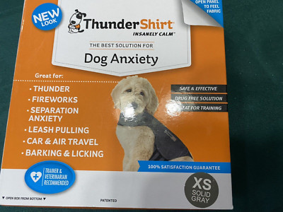 Thundershirt Dog XS Small 8-14lbs Solid Gray Best Solution for Anxiety