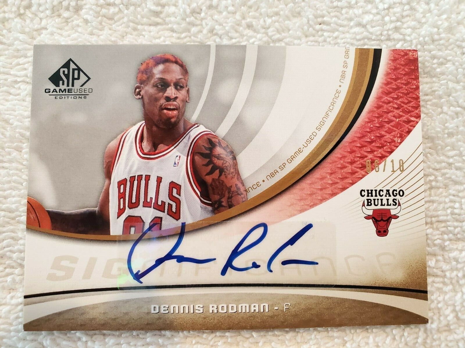 Dennis Rodman 直筆サイン入り　写真 s*8様 【dennis rodman(ロッドマン)】直筆サイン入り 鑑定書付