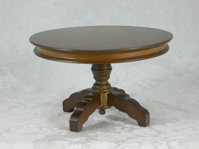 Dollhouse miniature round kitchen pedestal table 1:12 Classic Miniatures