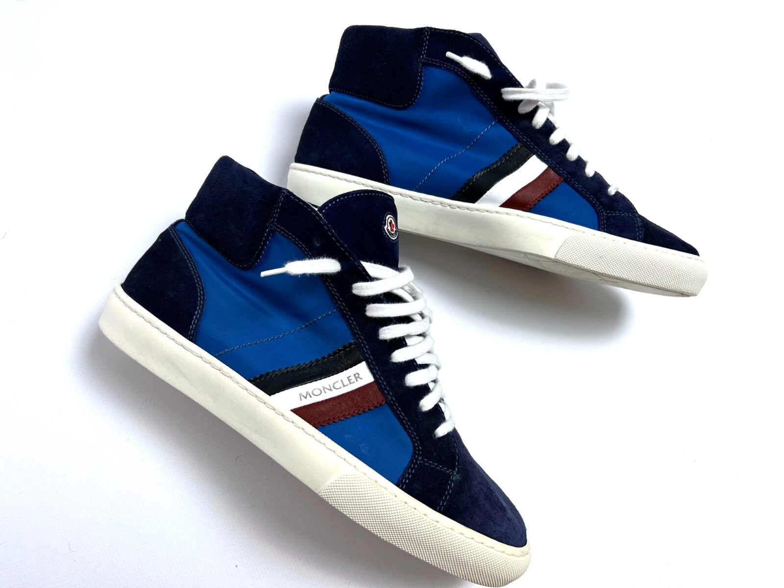 Auth Men's Moncler Monte Carlo Suede High Top Sneakers Shoes Auth Men's Moncler Monte Carlo Suede High Top Sneakers Shoes