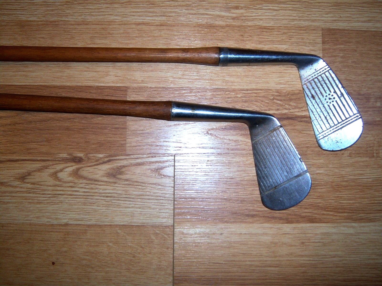 ...TWO ANTIQUE GOLF CLUBS WITH HICKORY SHAFTS