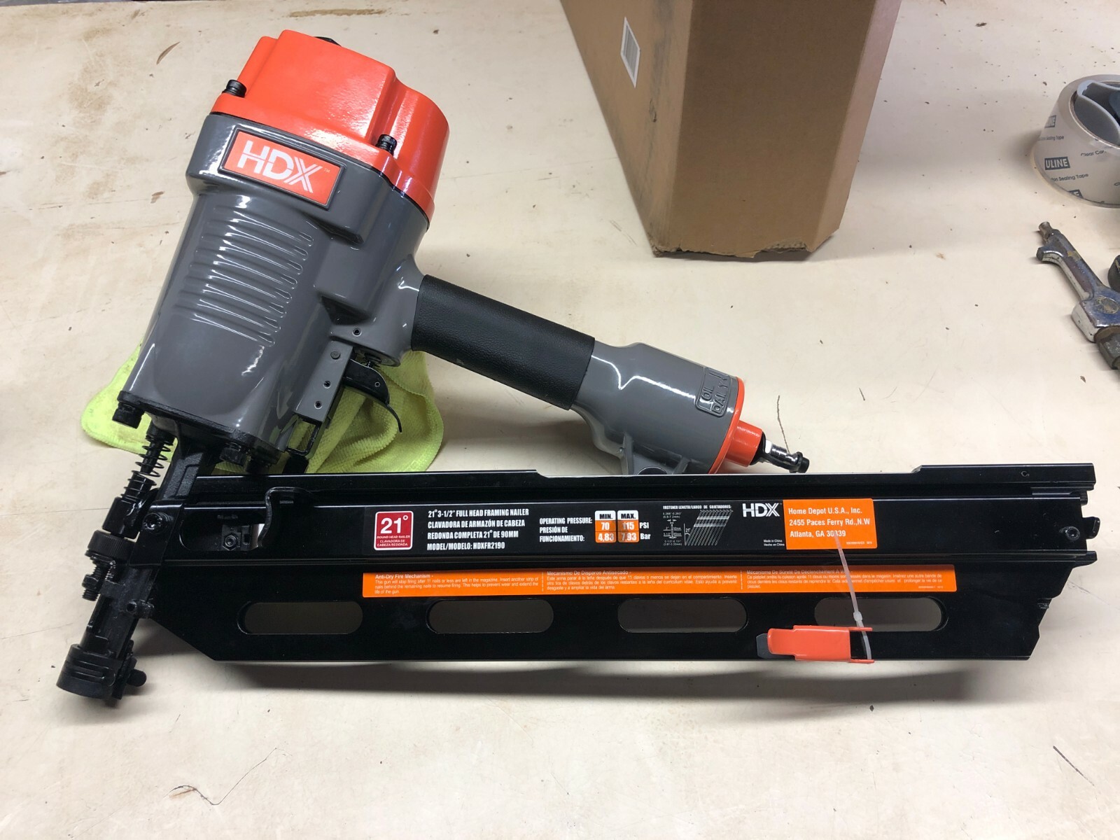 HDX 21° Clipped Head Framing Nailer HDXFR2190