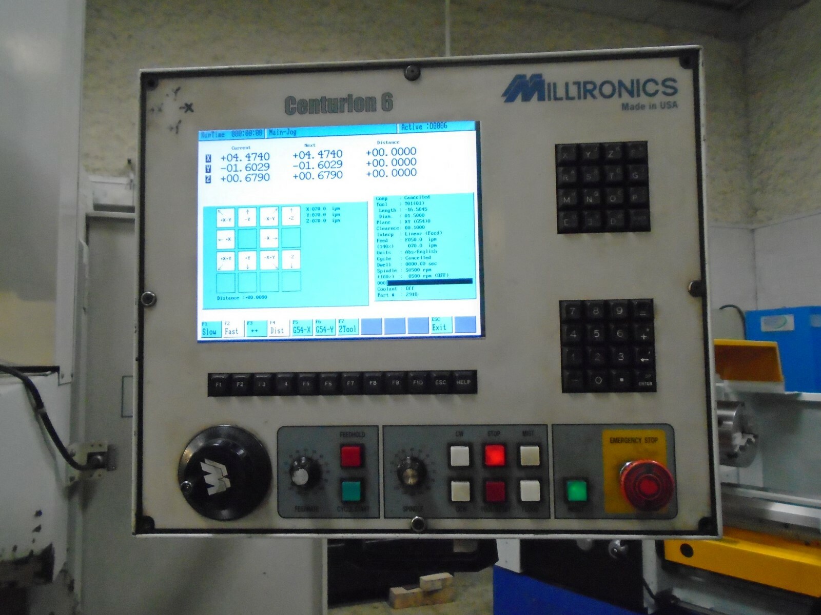 Milltronics MB20 3-Axis CNC Vertical Bed Mill Milling Machine, 5 hp, 40 taper