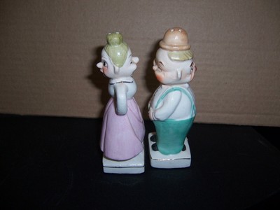 2ND SET GRANDMA & GRANDPA HAPPY SAD TURN AROUND SALT PEPPER SHAKERS