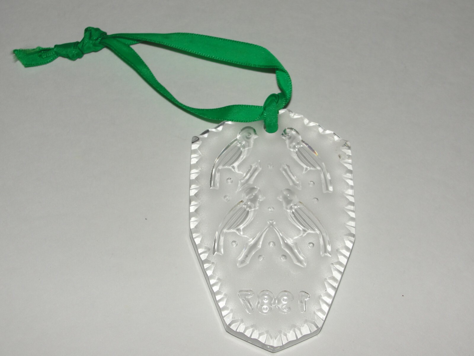 Waterford Crystal 12 Days of Christmas 1987 Four Calling Birds Ornament in Box