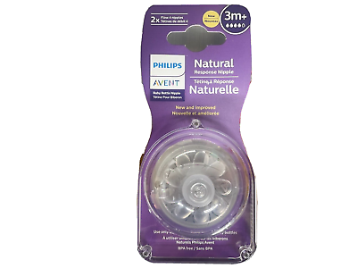 Philips AVENT Natural Response Nipple 2x Flow 4 Nipples 3m SCY964 02