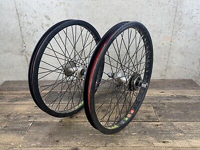 Alex Rims Mx22 20  Bmx Wheel Set Mongoose High Flange Hubs 14mm 48 Spoke