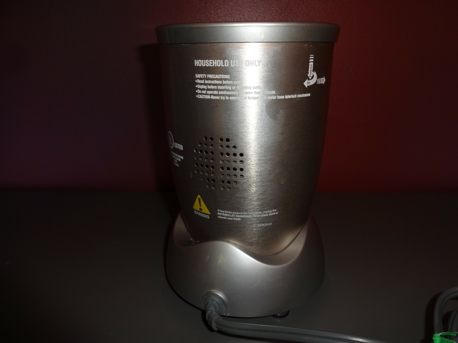 Pre Owned Magic Bullet NutriBullet Pro 900 Series Blender Power Base Main Motor