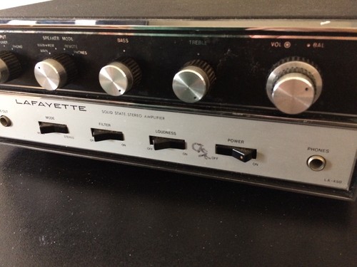 Vintage Lafayette Solid State Stereo Amplifier Amp LA-450