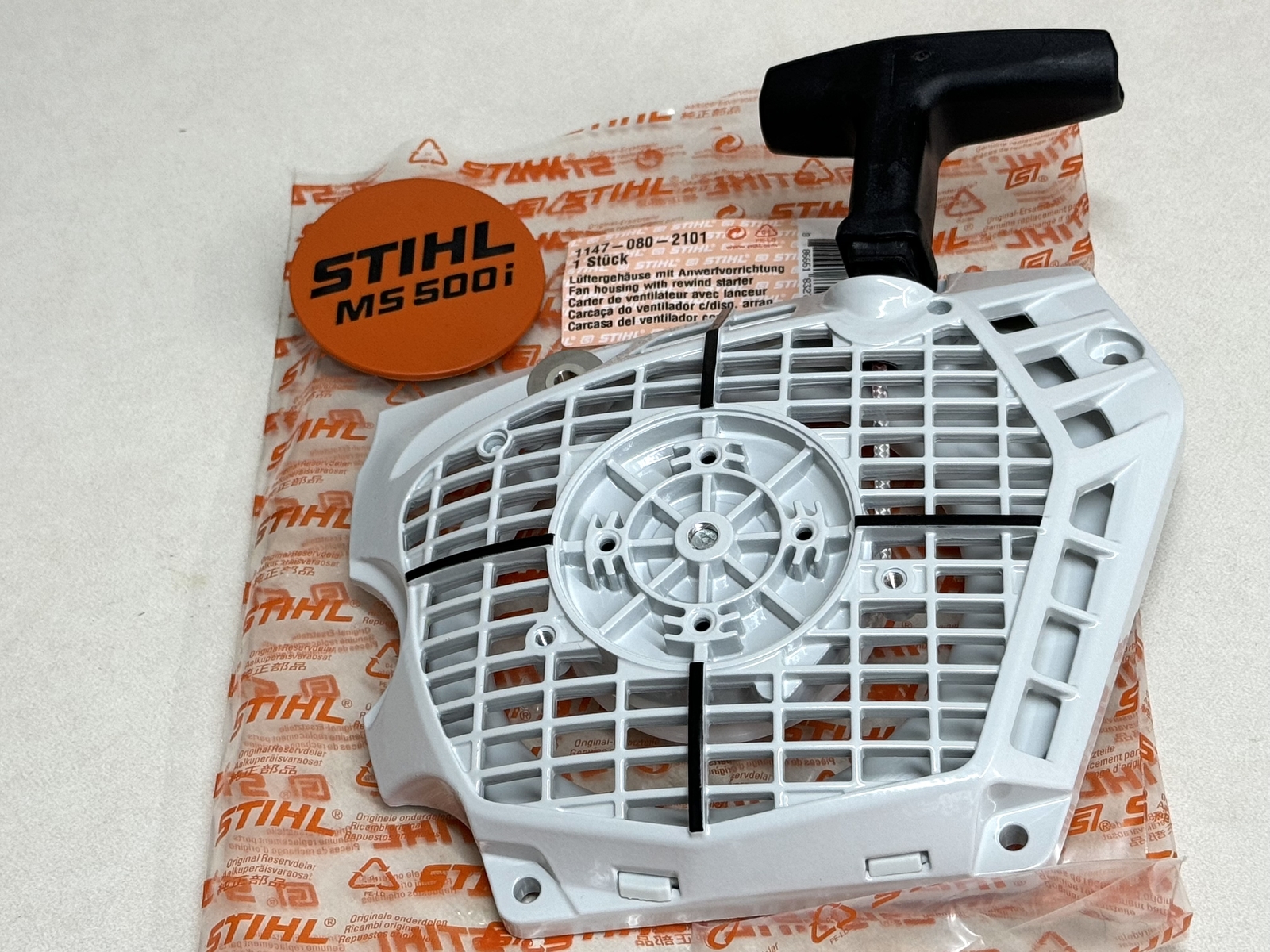 STIHL OEM REWIND STARTER FAN HOUSING 1147 080 2101 M500i MS500iR MS500i-R - Picture 3 of 3