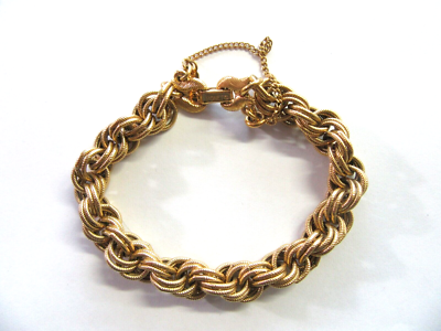 Vintage monet gold tone link bracelet clearance
