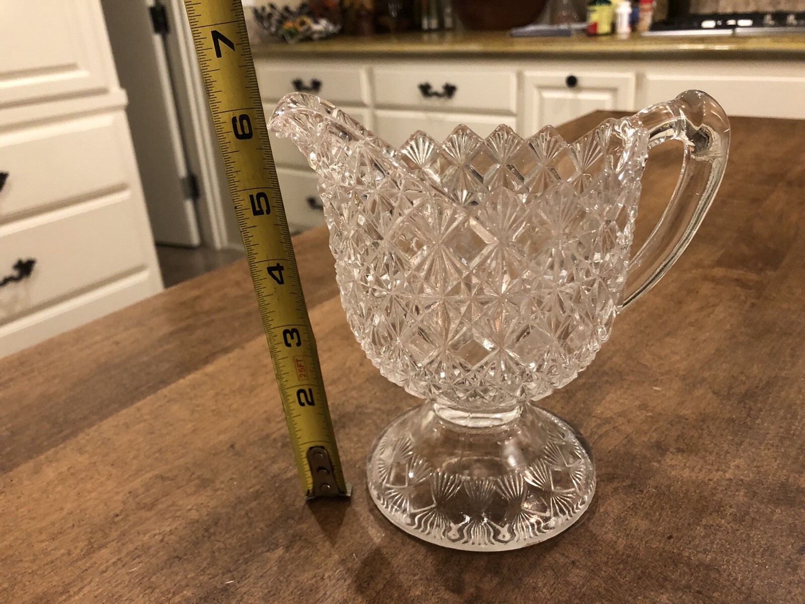 Antique EAPG Finecut & Block Pitcher Circa 1890