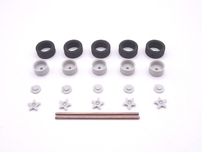 ALEZAN MODELS . ACCESSOIRES 1/43 . SET  5 ROUES JANTE 5 BRANCHES ETOILE .