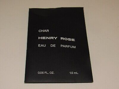 Henry Rose Char Eau de Parfum 0.05 Oz 1.5 mL Sample Spray Perfume Clean Beauty