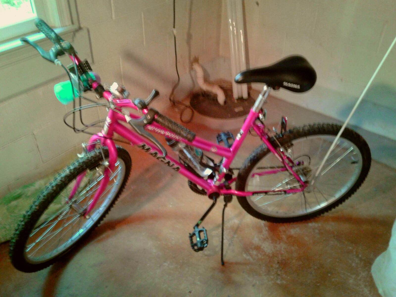 MAGNA: GIRL'S/WOMEN'S MT. BIKE MAGNETIC PINK, FLAG, BELL, HORN-MORE!! -:)...