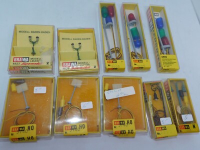 HO Brawa model light STREET LAMP lot 10 ACCESSORIES 5740 4823 3405 3252 1521