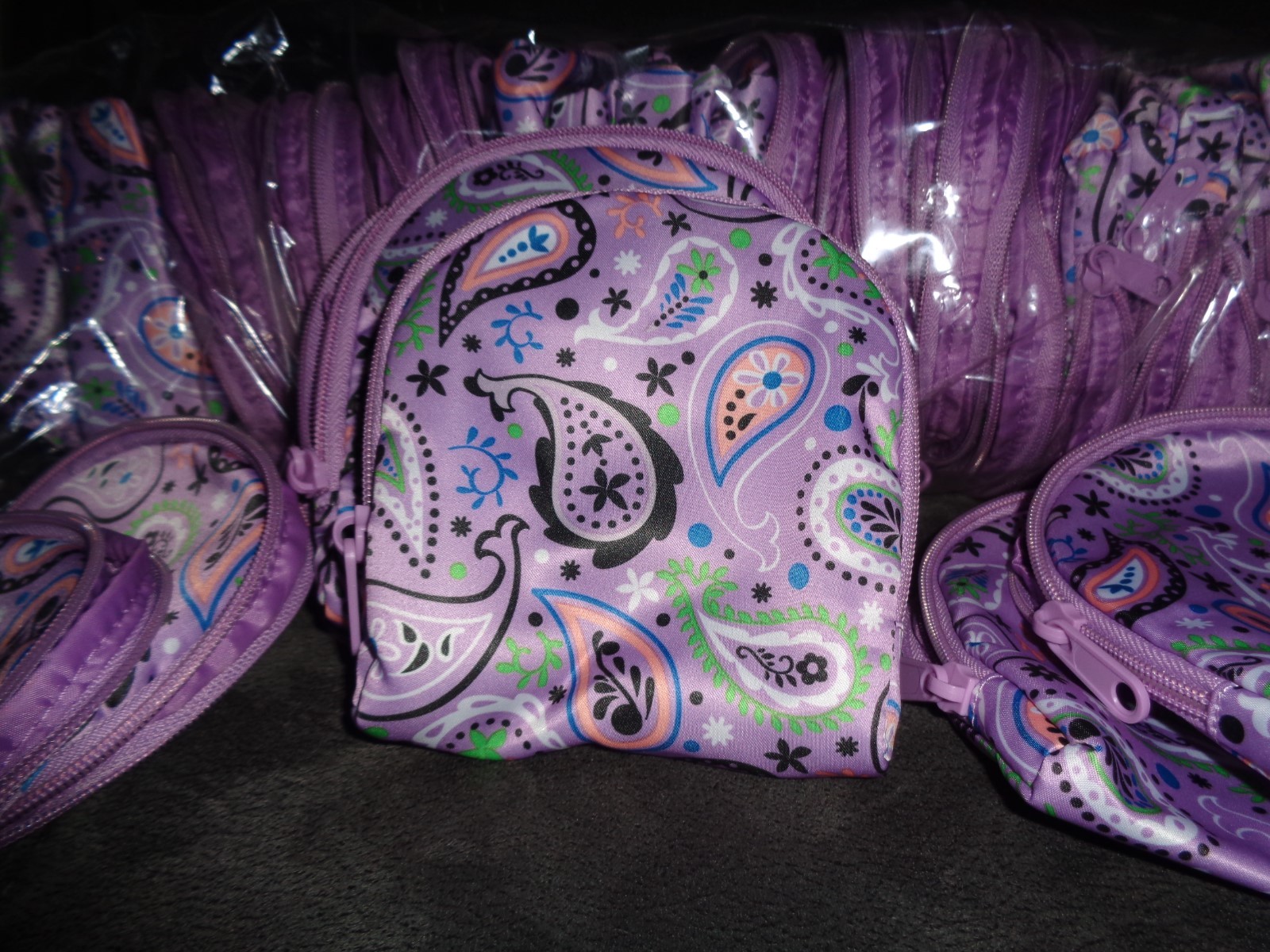 New Lot of 30 Cosmetic Bag Case 5x5 Paisley Travel Toiletry Makeup Purse 1st Aid