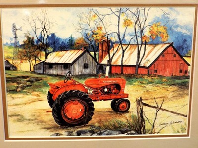 COLLEEN CARSON  ALLIS-CHALMERS WD  TRACTOR PRINT -DOUBLE MATTED