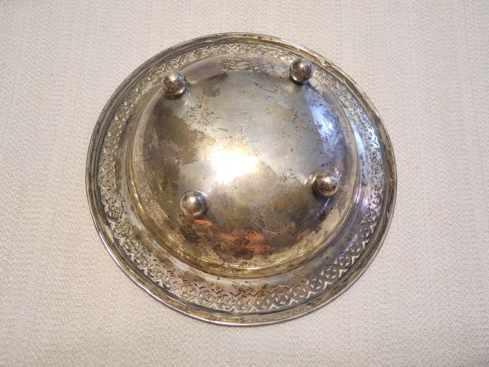 Antique J. E. CALDWELL & Co. STERLING SILVER Candy Dish 1485