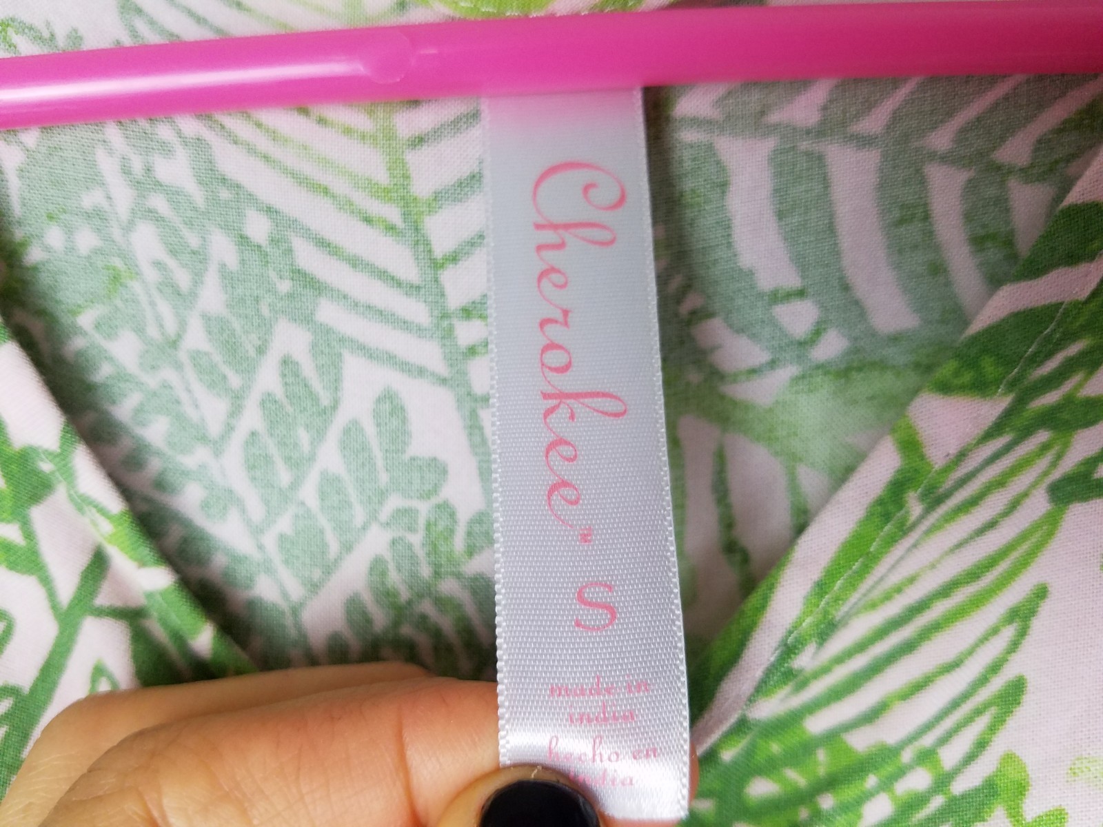 Cherokee GIRL romper size S leaves short sleeves green pockets belt buttons