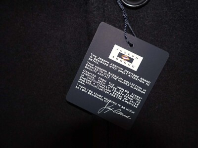 Joseph Abboud Mens Top Coat Size 40 Regular NWT Black Wool Blend Double Breasted