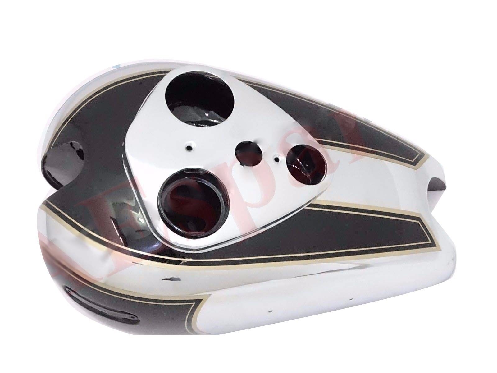 Ariel Square Four Red Hunter Petrol Gas Fuel Tank Black Painted & Chrome 