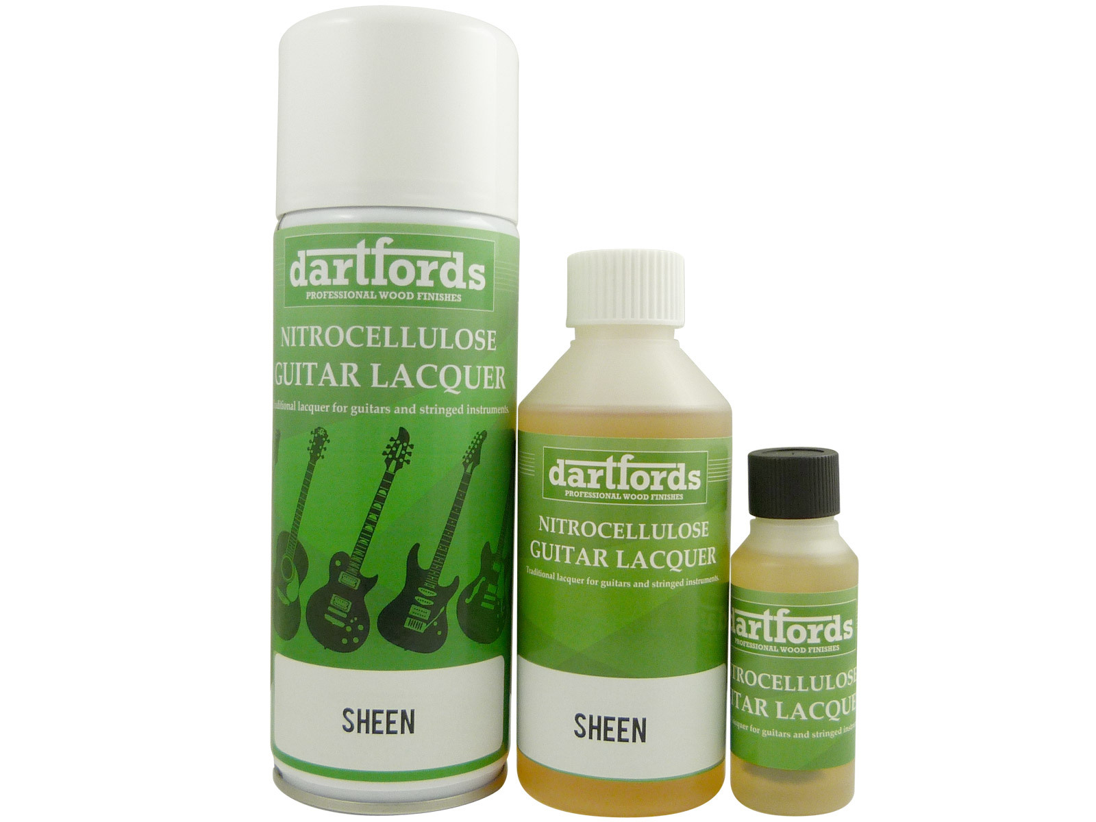 dartfords Clear Nitrocellulose Guitar Lacquer Top Coat - Bottled & Aerosols