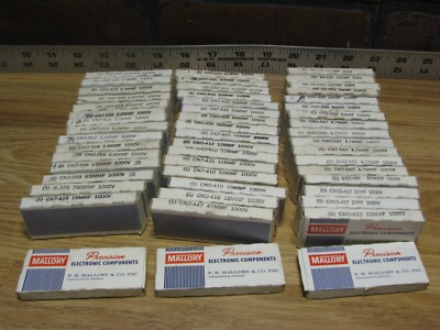 Lot of Mallory Precision Electronics Resistors N.I.B. 51 boxes lot # 1