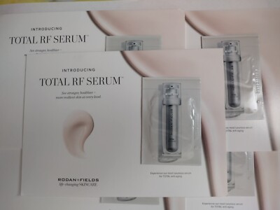 AUTHENTIC NEW RODAN+FIELDS TOTAL RF SERUM TRAVEL SIZE SAMPLES~5 CARDS!