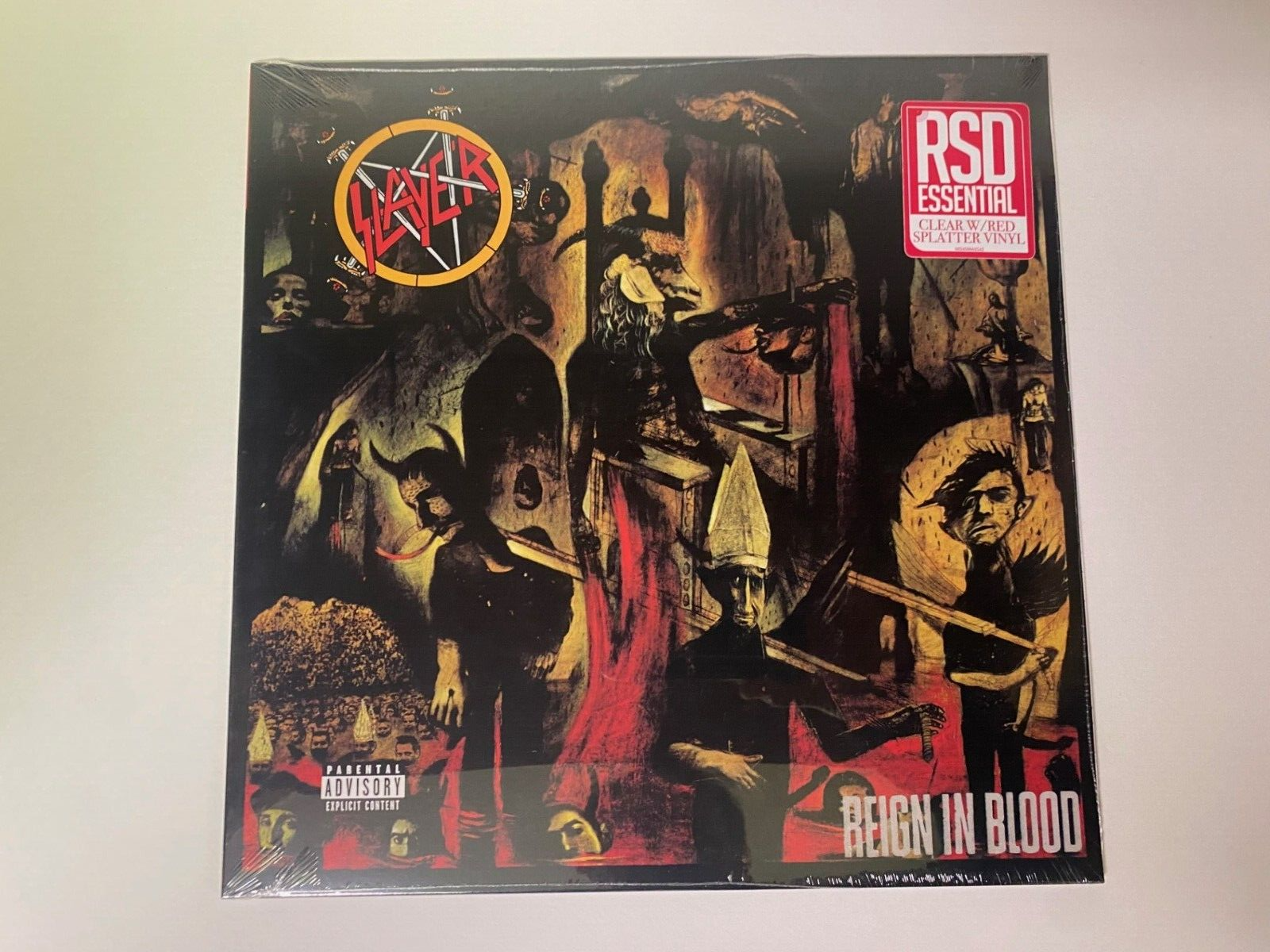 SLAYER REIGN IN BLOOD CLEAR RED SPLATTERED VINYL LP RSD