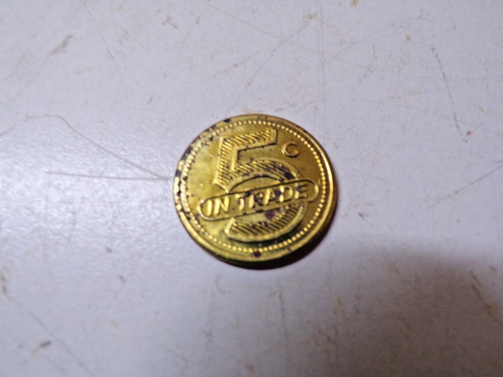 Old Trade Token Tom's Cafe Hawarden Iowa 5 cents