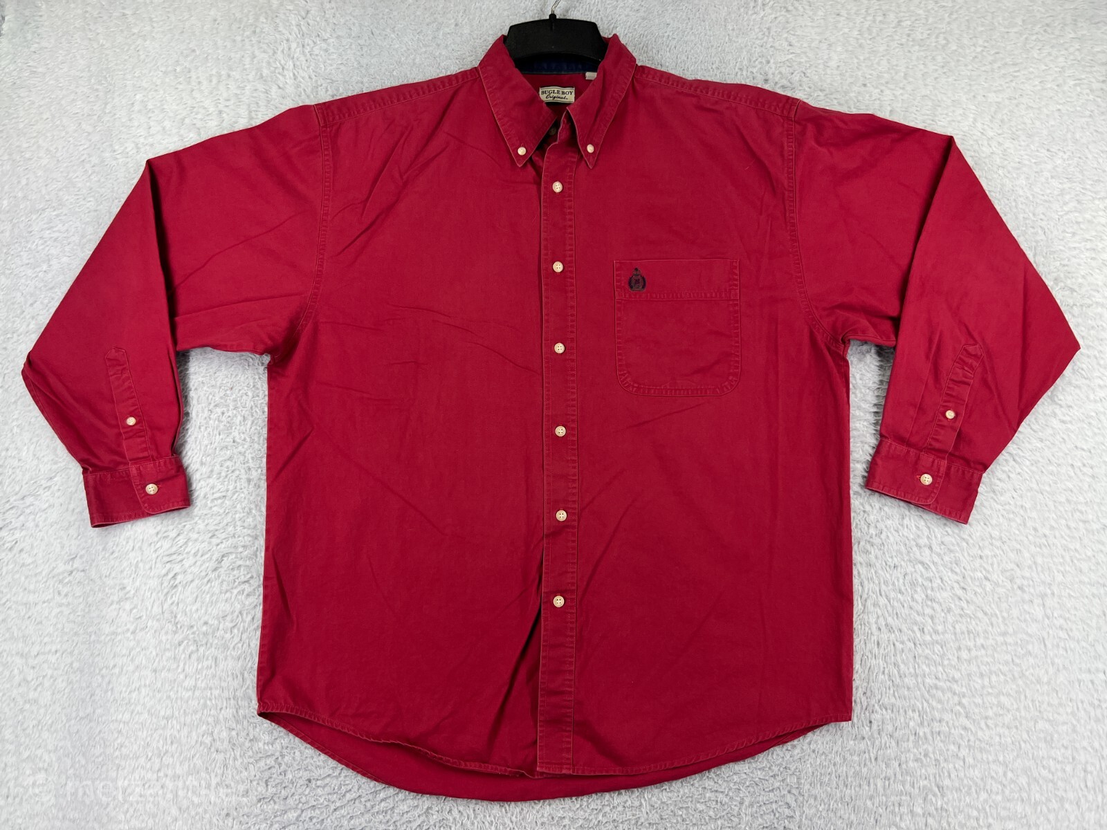 VINTAGE Bugle Boy Shirt Mens Extra Large Red 90's 100