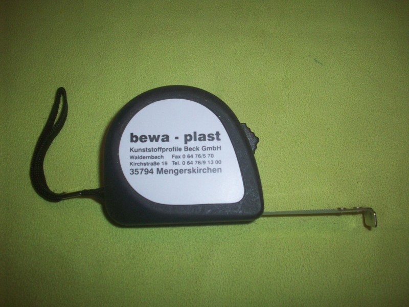 RollbandmaÃ * MaÃBand * 3 Meter Lang Mit Stopptaste Und Halterung * Bewa - Plast