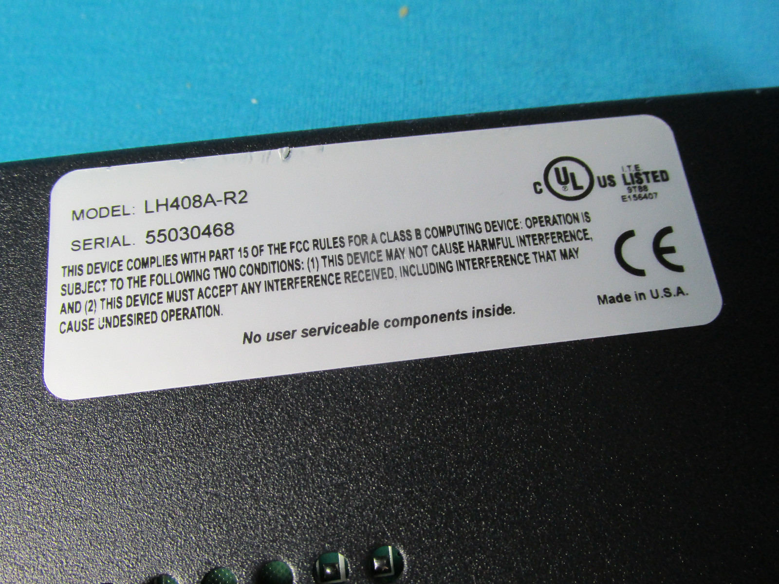 Black Box LH408A-R2 10/100 Dual Speed Personal Mini 8-Port Hub ***Untested***
