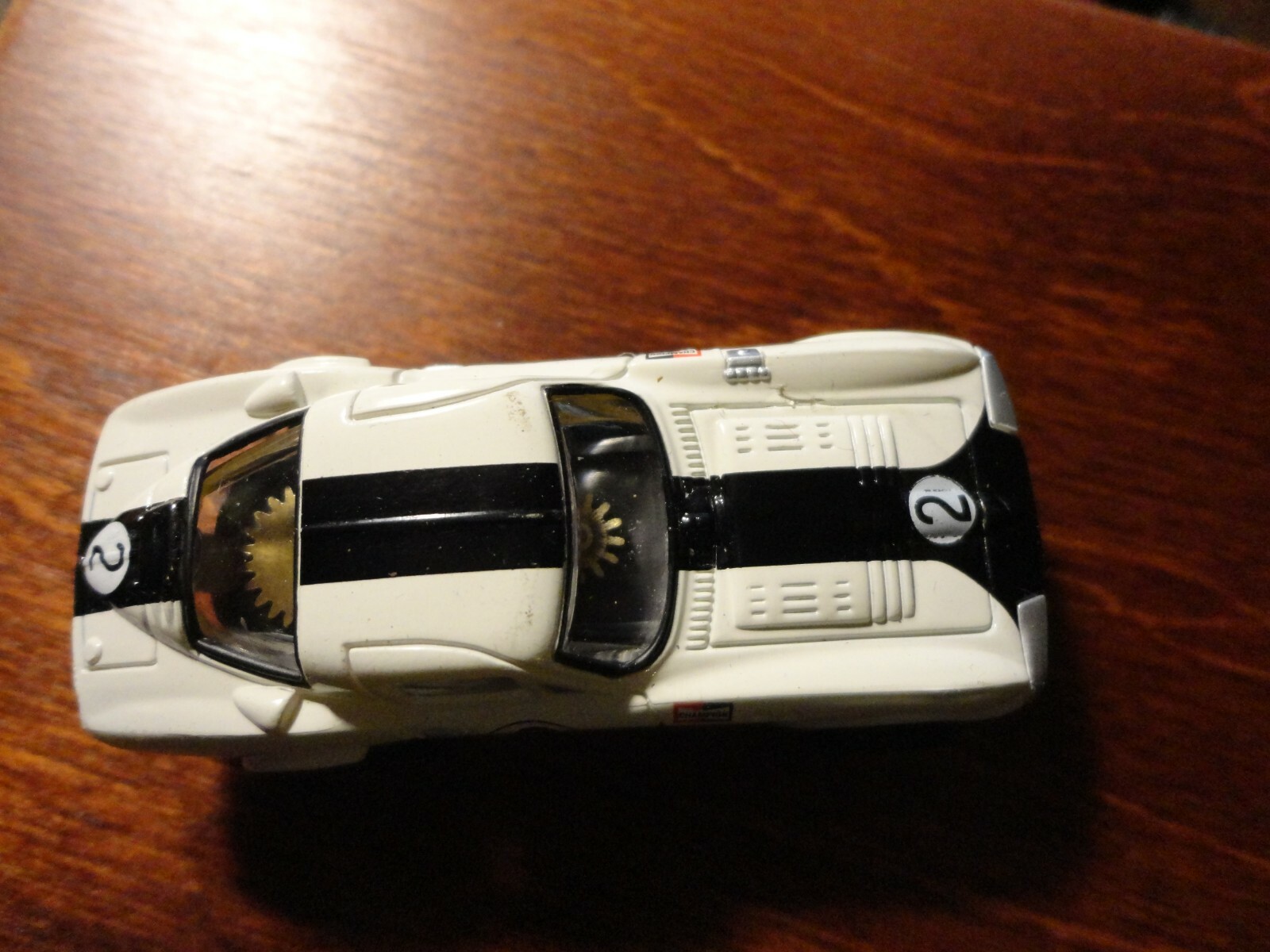 64 corvette ho slot car w/ custom wheels and open rivet chassis