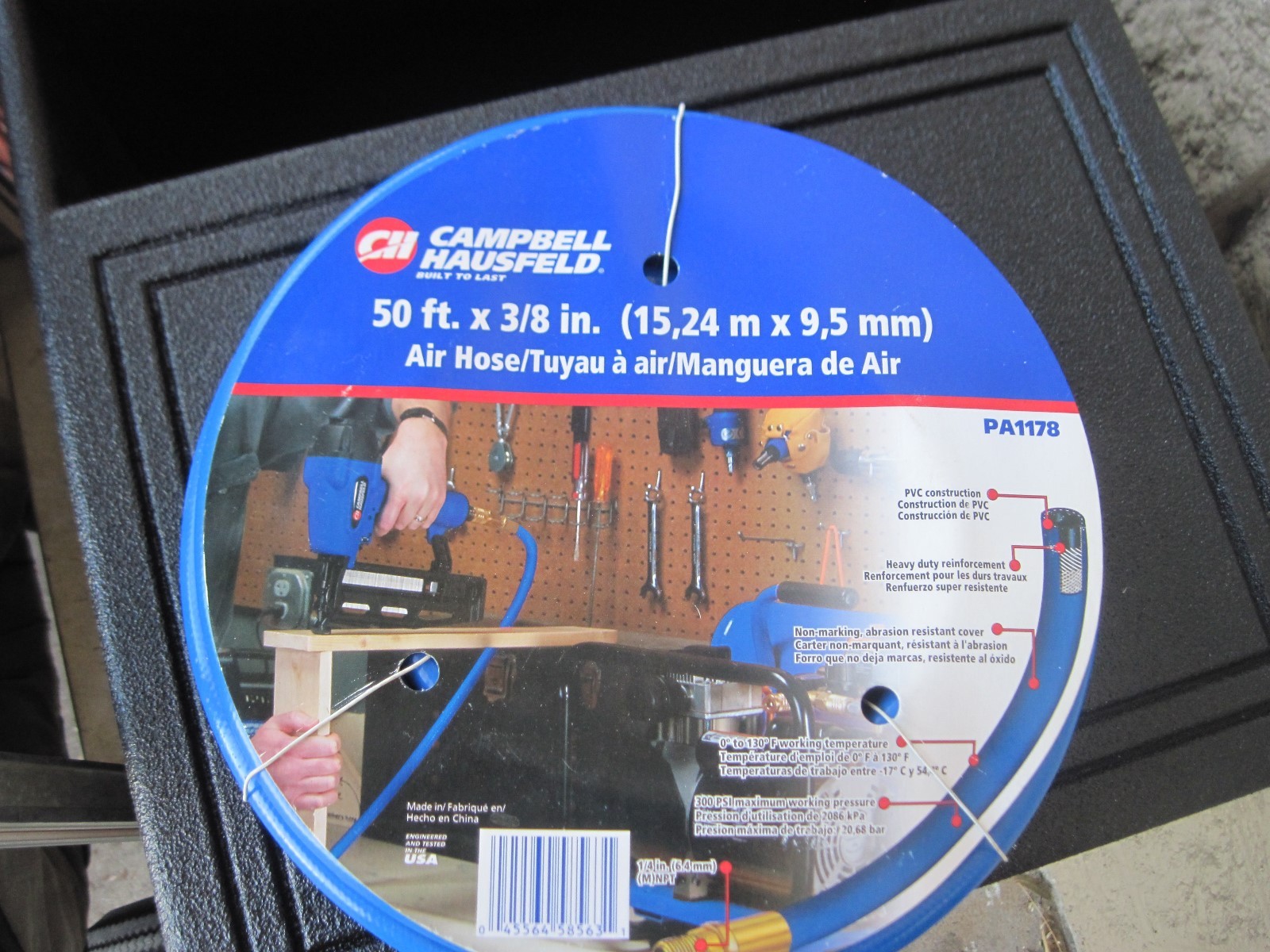 CAMPBELL HAUSFELD AIR HOSE MODEL: PA1178   50' X 3/8 