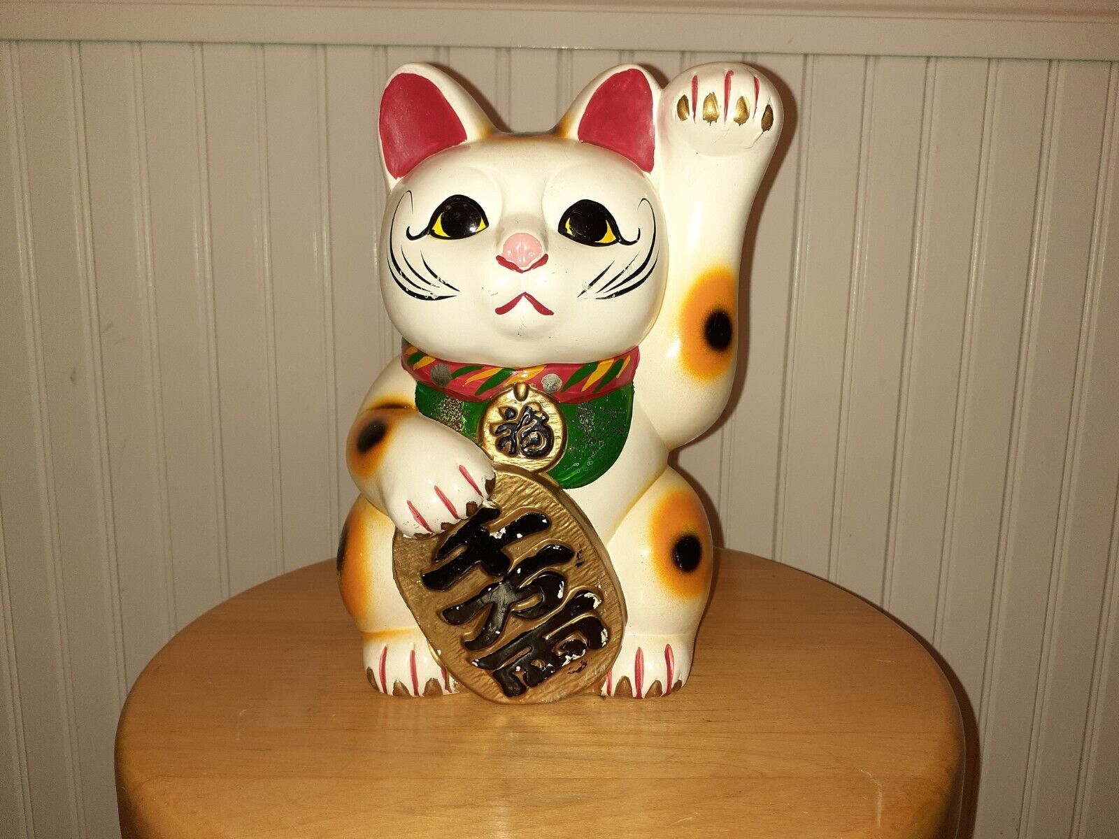 Vintage Japanese Maneki Neko Japan Lucky Cat Coin Bank 8.8 Vintage Japanese Maneki Neko Japan Lucky Cat Coin Bank 8.8