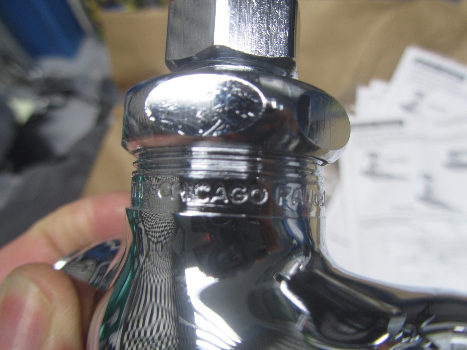 American Standard Chicago Faucet Air, Gas, Vacuum Valve Chrome Laboratory Nos