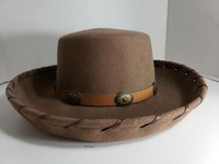 wide brim round top hat