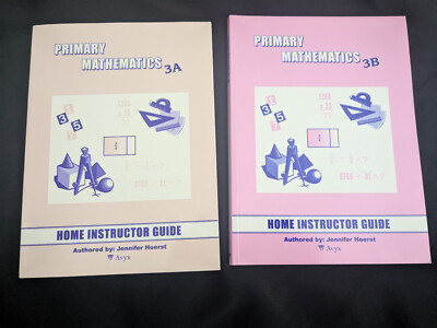 Singapore Primary Mathematics 3A & 3B Home Instructor's Guide Brand New