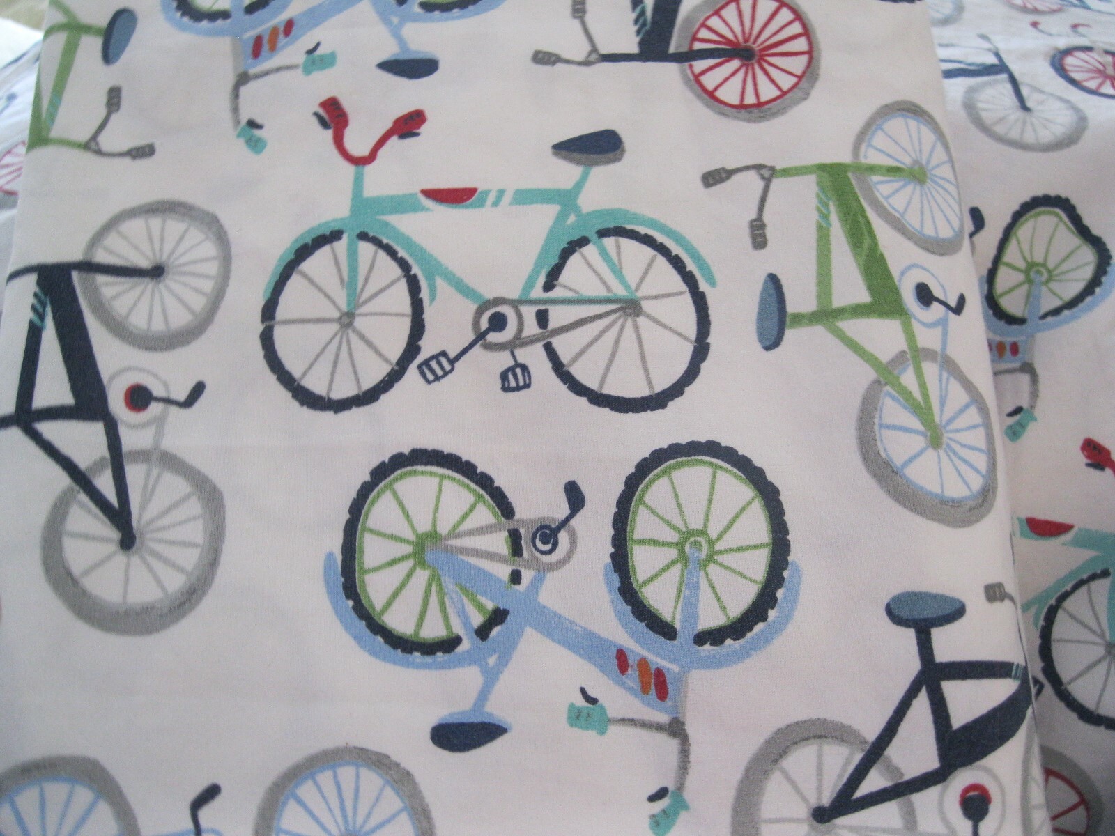 DUVET SUMMER BIKES - F -Q W 2 PILLOW CASES - POTTERY BARN -EX